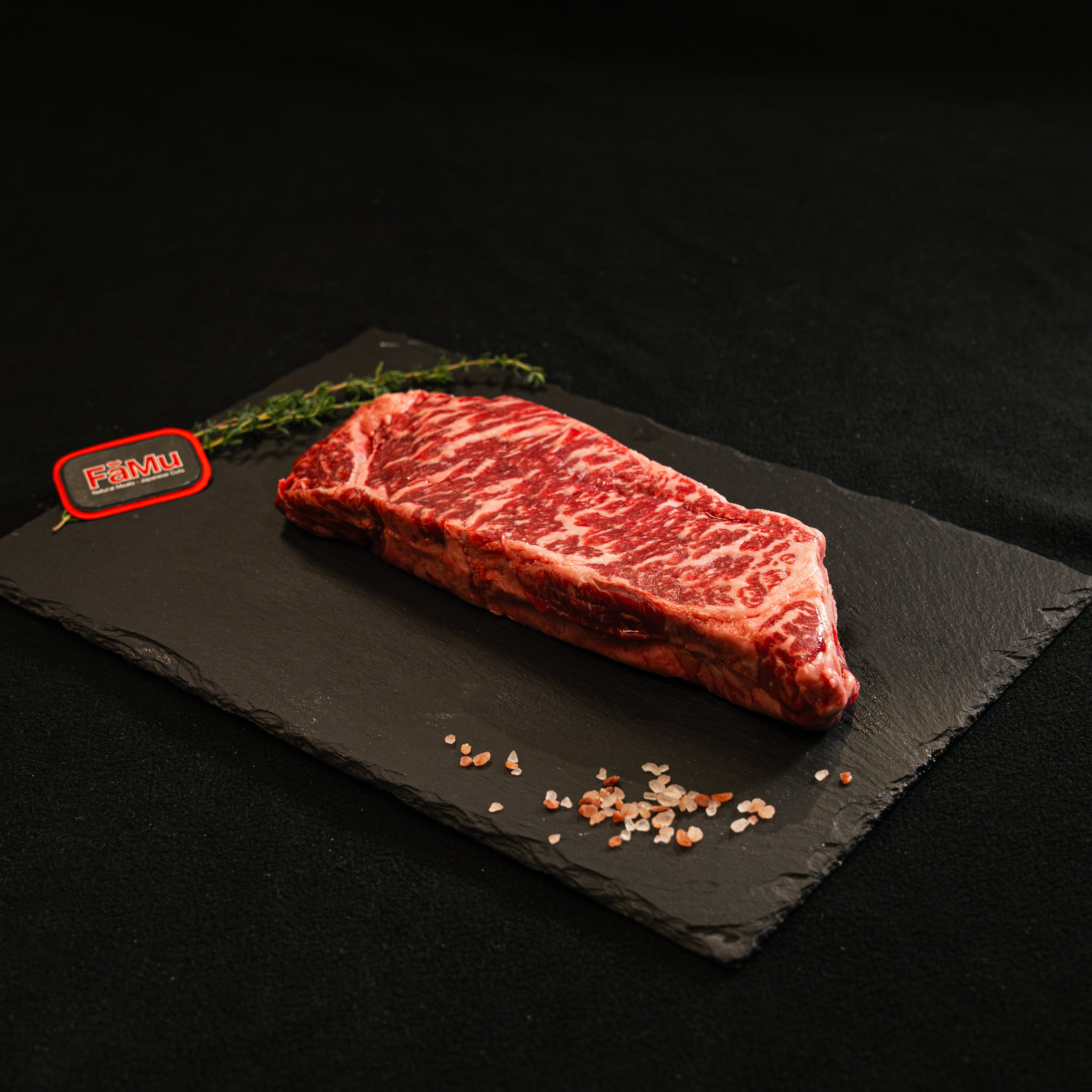 US Wagyu Striploin Steak Cut